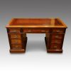 Edwards and Roberts walnut pedestal desk front