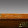 Edwards and Roberts walnut pedestal desk name stamp