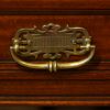 Edwards and Roberts walnut pedestal desk handle detail