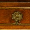 George III walnut bureau brass handles