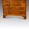George III walnut bureau drawers