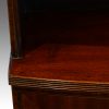George V bowfronted mahogany bookcase waist