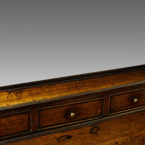 Georgian low oak dresser back
