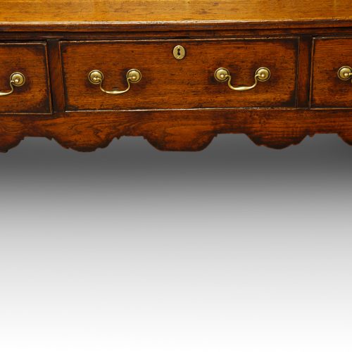 Georgian low oak dresser drawer