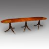 Georgian style 3 pillar dining table side view