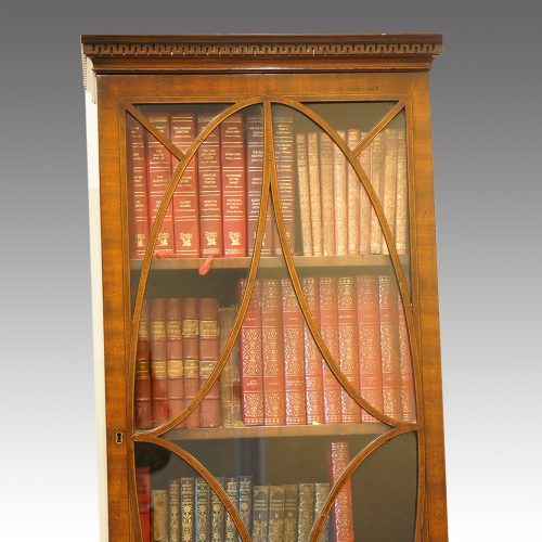Narrow bookcase glazing