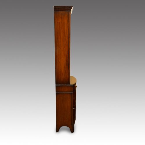Narrow bookcase side view