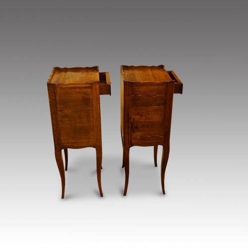 Pair of French country bedside cabinets side