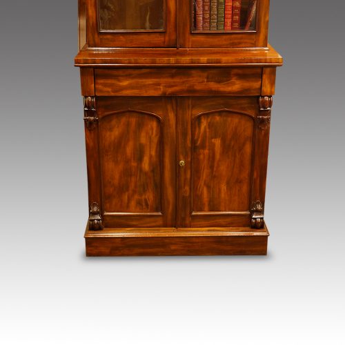 Victorian mahogany narrow bookcase base