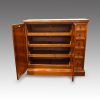 Victorian walnut linen press by Howard and sons doors open