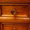 Victorian walnut linen press by Howard and sons handle detail