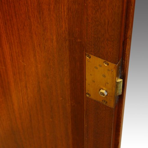 Victorian walnut linen press by Howard and sons lock
