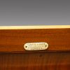 Victorian walnut linen press by Howard and sons name plate
