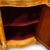 Victorian walnut serpentine credenza central interior