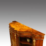 Victorian walnut serpentine credenza top