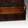 Antique carved oak settle base
