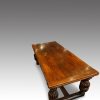 Antique oak large drawleaf dining table top