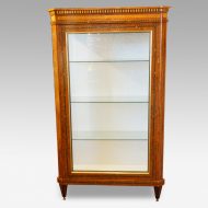 Dutch amboyna inlaid display cabinet