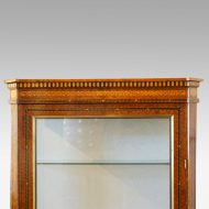 Dutch amboyna inlaid display cabinet top