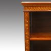 Edwardian inlaid mahogany open bookcase detail