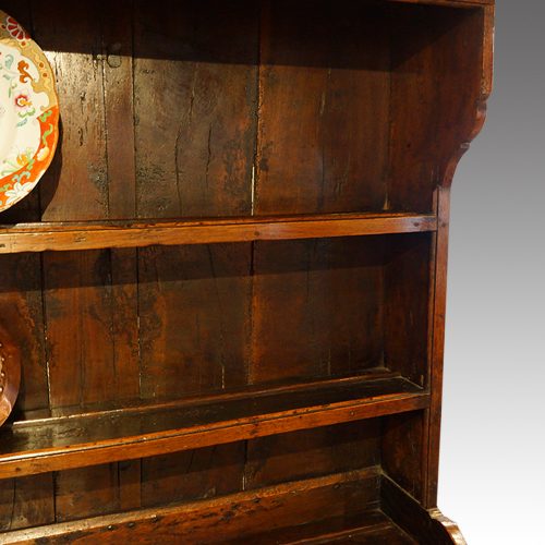 Georgian oak dresser plate rack