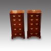 Pair of mahogany narrow chests