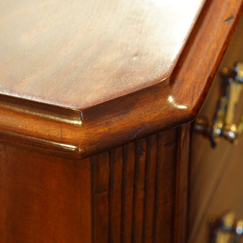 Pair of mahogany narrow chests moulding