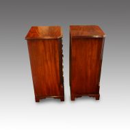 Pair of mahogany narrow chests side