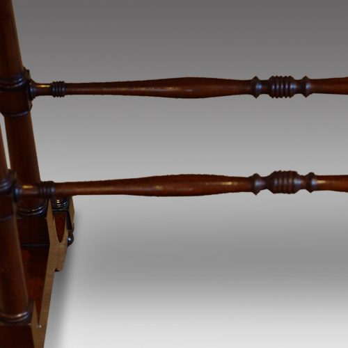 Regency mahogany work table stretchers