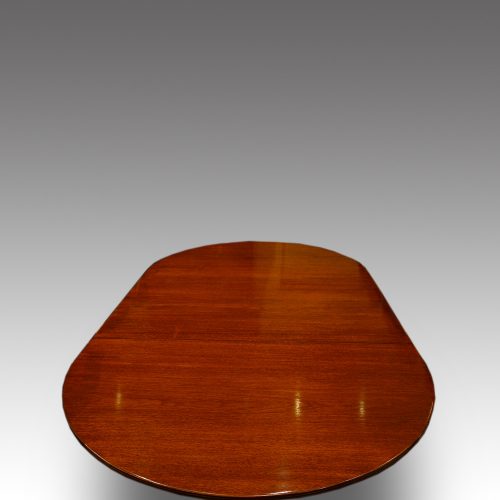 Regency style mahogany dining table top view
