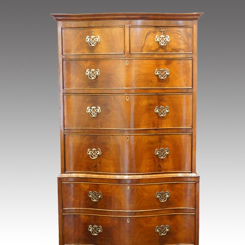Walnut serpentine tallboy top