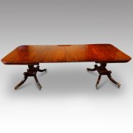 William IV mahogany twin pedestal dining table