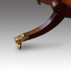 William IV mahogany twin pedestal dining table brass castor