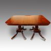 William IV mahogany twin pedestal dining table closed