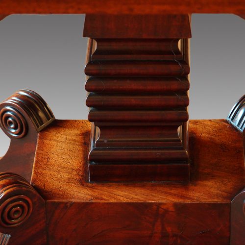 William IV mahogany twin pedestal dining table column