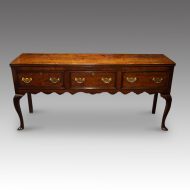 Antique oak cabriole leg dresser base