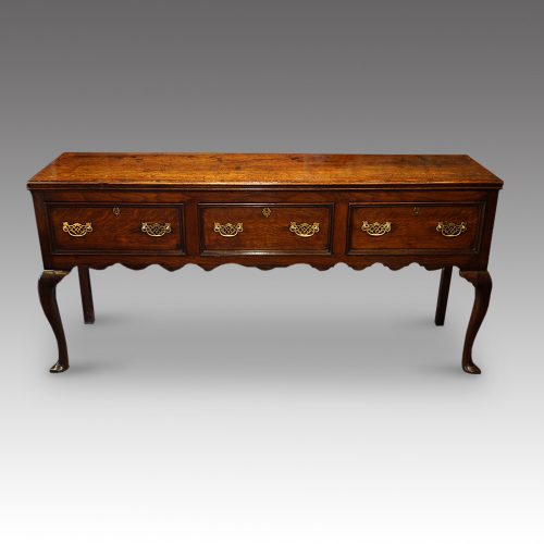 Antique oak cabriole leg dresser base