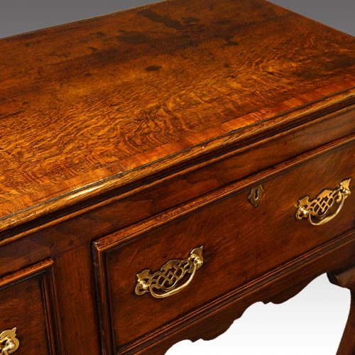 Antique oak cabriole leg dresser base drawer