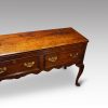 Antique oak cabriole leg dresser base end detail