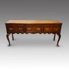 Antique oak cabriole leg dresser base front