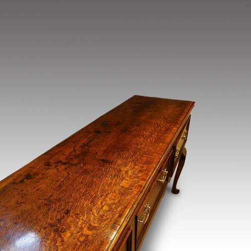 Antique oak cabriole leg dresser base top