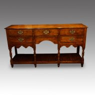 Antique oak potboard dresser base