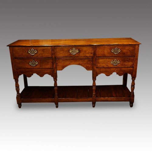 Antique oak potboard dresser base
