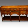 Antique oak potboard dresser base central drawer