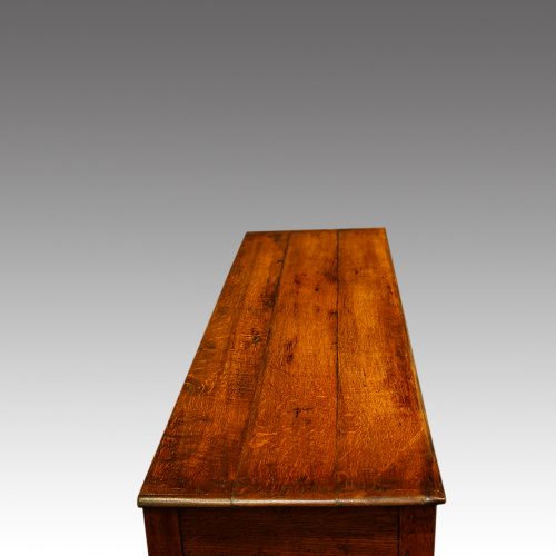 Antique oak potboard dresser base top