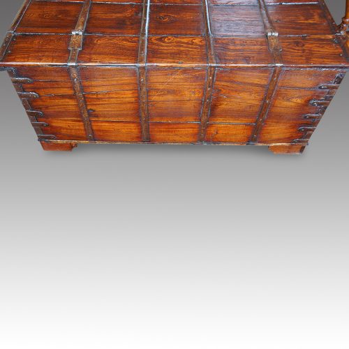 Antique teak merchants chests rear