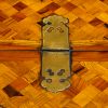 Asian parquetry silk robe chest hinge