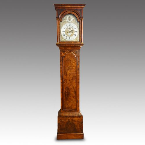 George II walnut longcase clock