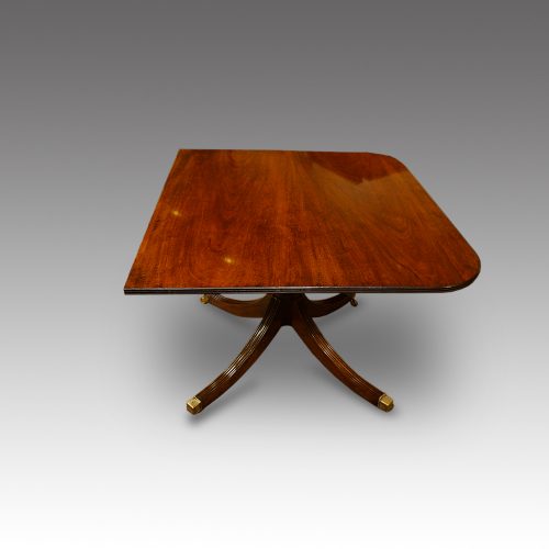 Georgian style mahogany twin pillar dining table pedestal