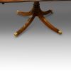Georgian style mahogany twin pillar dining table splay leg